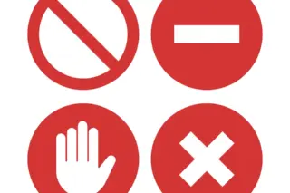 Símbolo de proibido representa restrições às propagandas de bet no Brasil