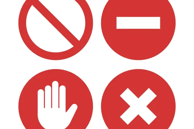 Símbolo de proibido representa restrições às propagandas de bet no Brasil