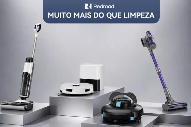 Produtos de limpeza inteligente da Redroad, incluindo robô aspirador e aspiradores sem fio
