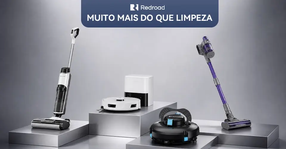 Produtos de limpeza inteligente da Redroad, incluindo robô aspirador e aspiradores sem fio