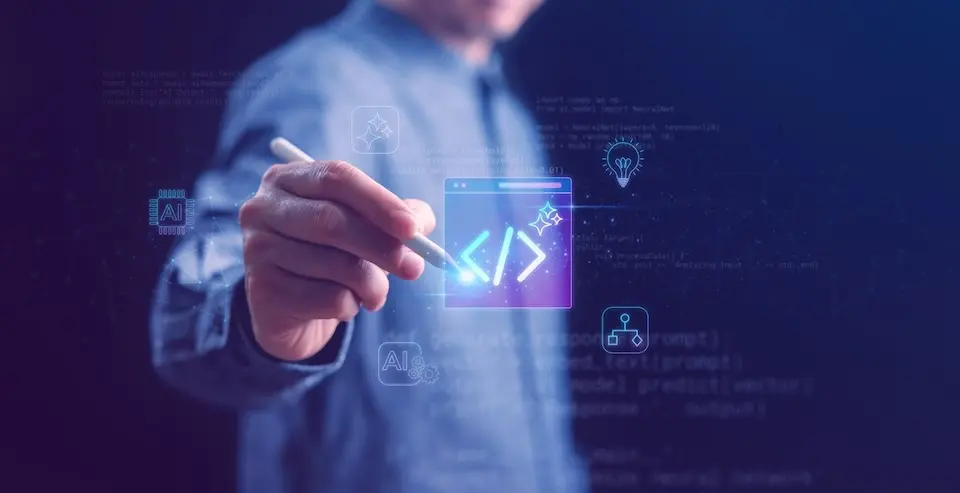 Programação com inteligência artificial em interface de código associada ao conceito de vibe coding