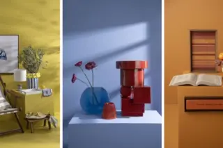 Composições coloridas apresentadas como tendências de decoração na ABUP SHOW