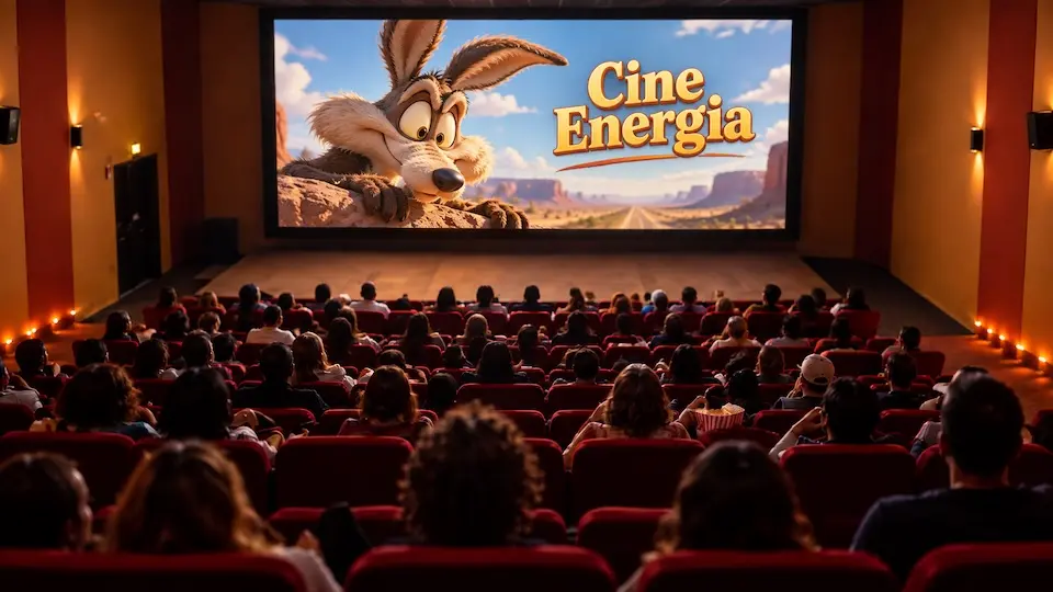 Sala de cinema com público durante sessão de filme em Guaíra