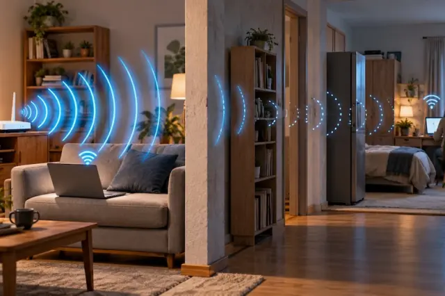 Por que o Wi-Fi funciona bem em uma sala e mal na outra?