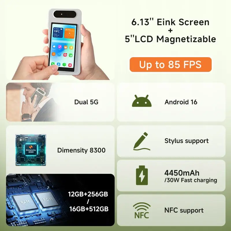 Bigme HiBreak Dual 3 — especificações Bigme HiBreak Dual 3 com tela E-Ink, LCD magnética e principais especificações